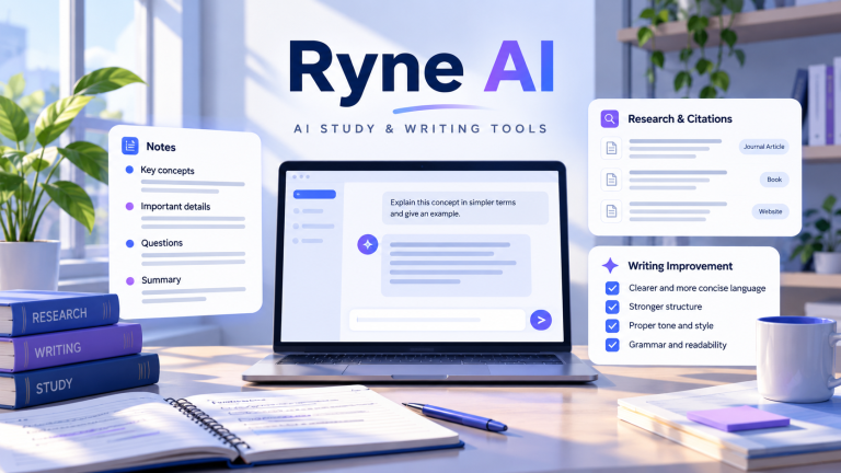 Original illustration of Ryne AI and its primary workflow.