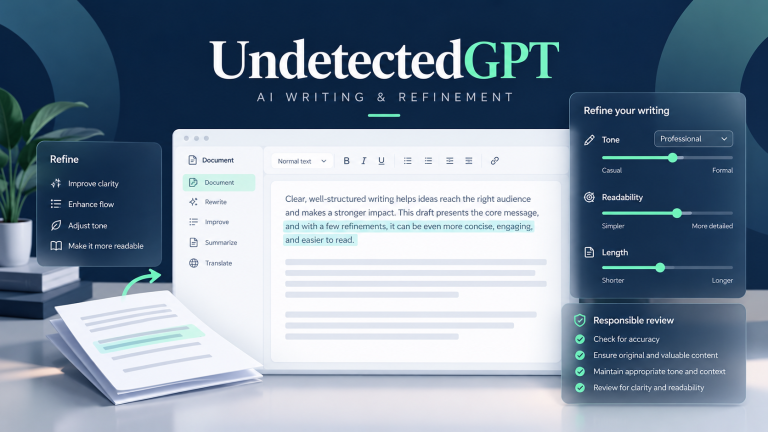 Original illustration of UndetectedGPT and its primary workflow.